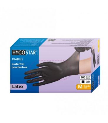 Latex Handschuhe (schwarz, 100 St.) Größe S