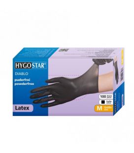 Latex Handschuhe (schwarz, 100 St.) Größe XL